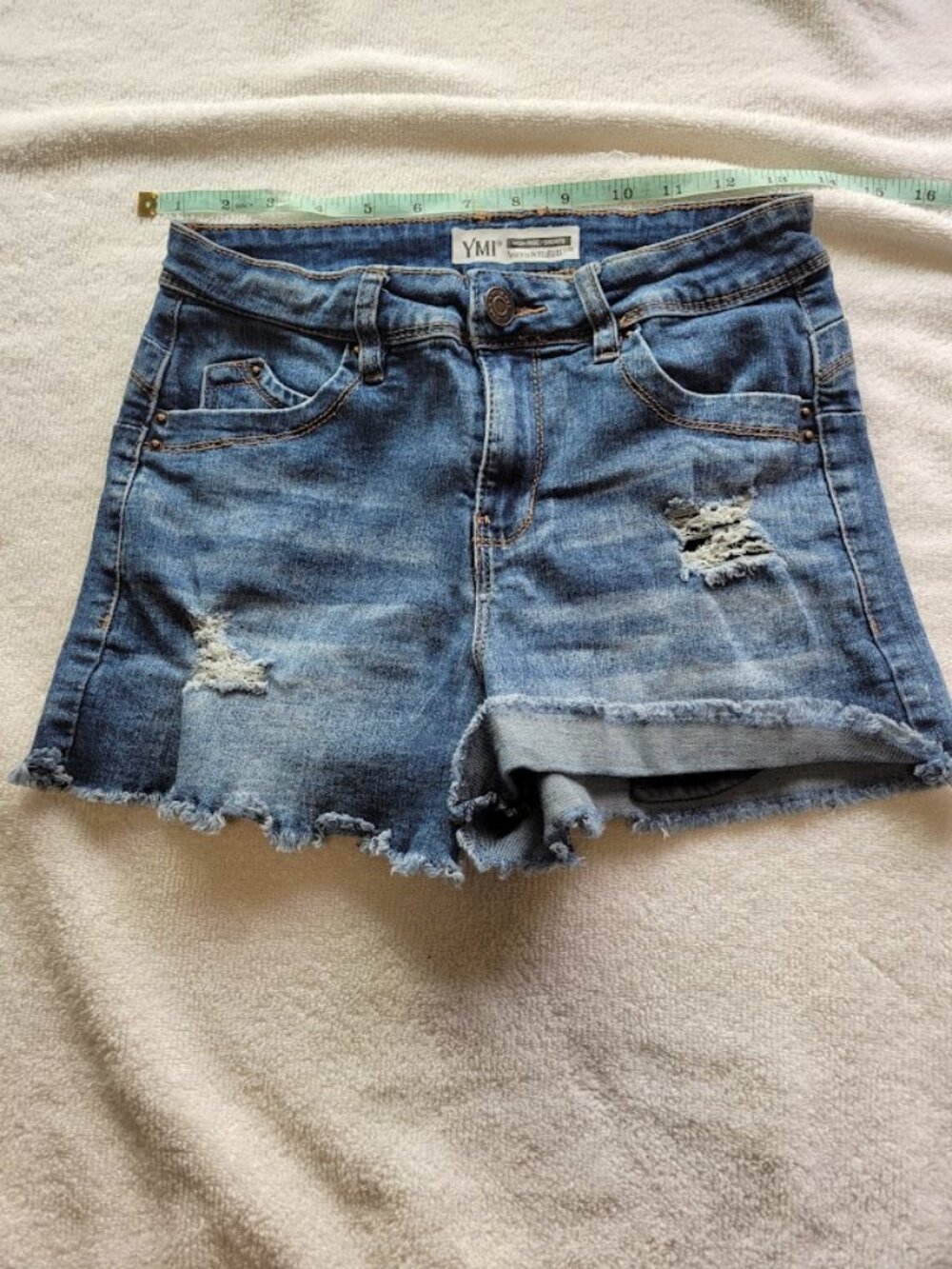 YMI Women's Distressed Denim Shorts Size 4